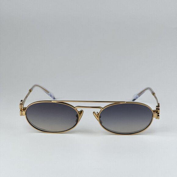 Miu Miu MU54ZS 5AK30C BRAND NEW Sunglasses Gold Gradient Mirror Pilot Unisex main image 4